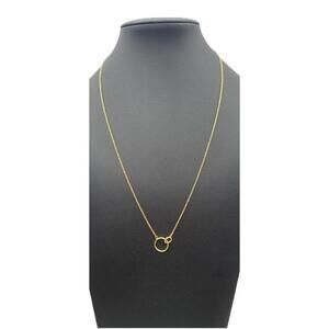 Gorjana Dainty Avery Mini Necklace Gold Plate Interlocking Rings